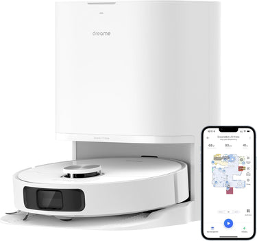 dreame L10 Prime Robot Aspirador y Fregasuelos, 4000Pa Robot Aspirador con Elevación de Mopa hasta 7mm, Mopa autolimpiante, LDS Navegación, 3D Mapeo, Controlado por App, Alexa, Remoto